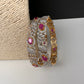 American Diamond Ruby Pink Bangles