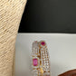 American Diamond Ruby Pink Bangles