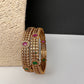 Matte CZ Multi Color  Bangles