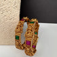 Matte Goddess Lakshmi Multi Color Kada Bangles