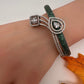 Nano Setting Color Stone Victorian Openable Bracelet - Green