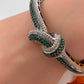 Nano Setting Color Stone Victorian Openable Bracelet - Green