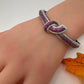 Nano Setting Color Stone Victorian Openable Bracelet - Pink