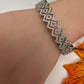 AD Silver Finish Openable Bracelet