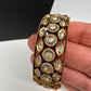 CZ Kundan Victotian Finish Openable Kada Bracelet