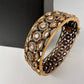 CZ Kundan Victotian Finish Openable Kada Bracelet