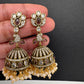 CZ Moissanite AD Peacock Victorian Jhumkas