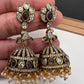 CZ Moissanite AD Peacock Victorian Jhumkas