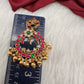 Multi Stone Floral Jadau Kundan Chandballi Earrings