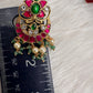 Multi Stone Floral Jadau Kundan Earrings