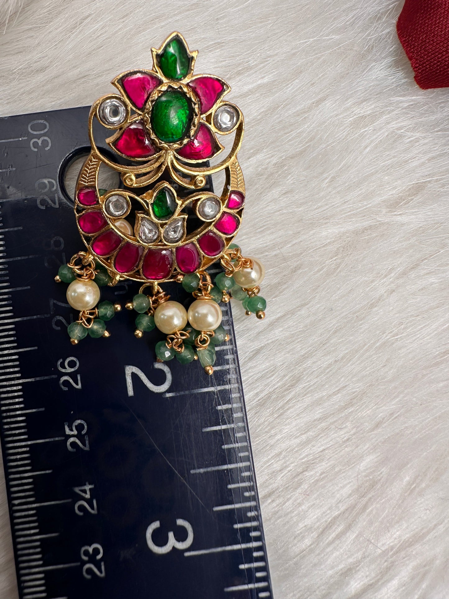 Multi Stone Floral Jadau Kundan Earrings