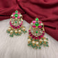 Multi Stone Floral Jadau Kundan Earrings