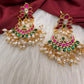 Multi  Jadau Kundan Chandbali Earrings