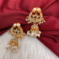 White Jadau Kundan Earrings