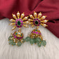 Multi Jadau Kundan Jhumki Earrings