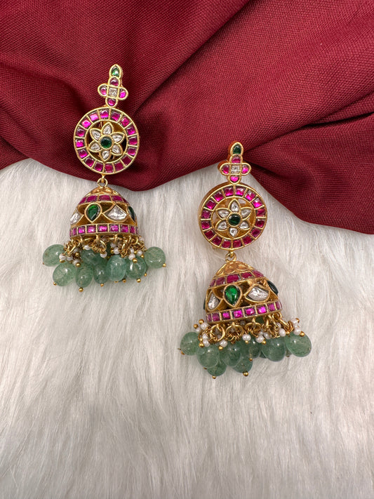 Jadau Kundan Jhumka Earrings