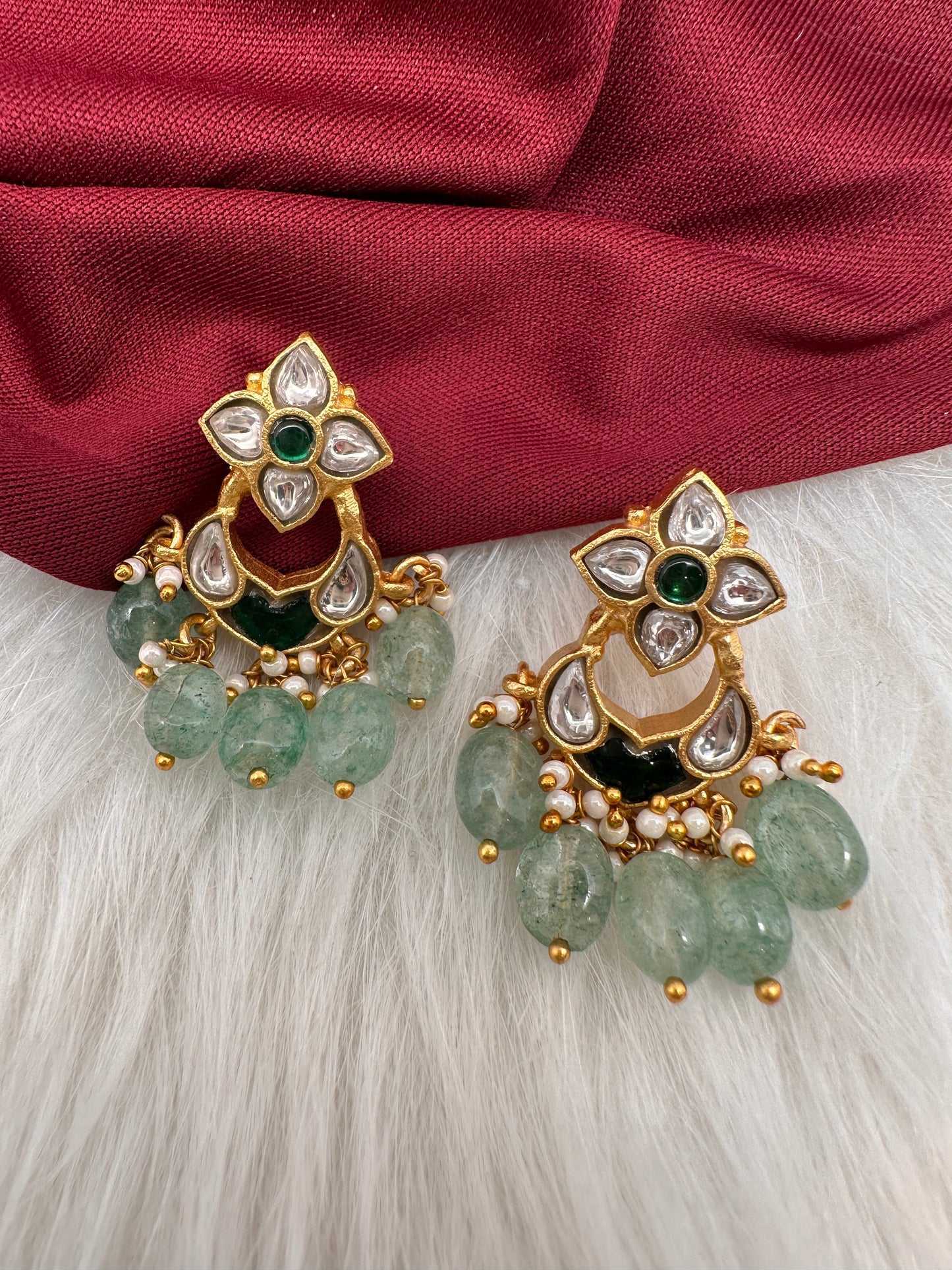 Jadau Kundan Dainty Earrings