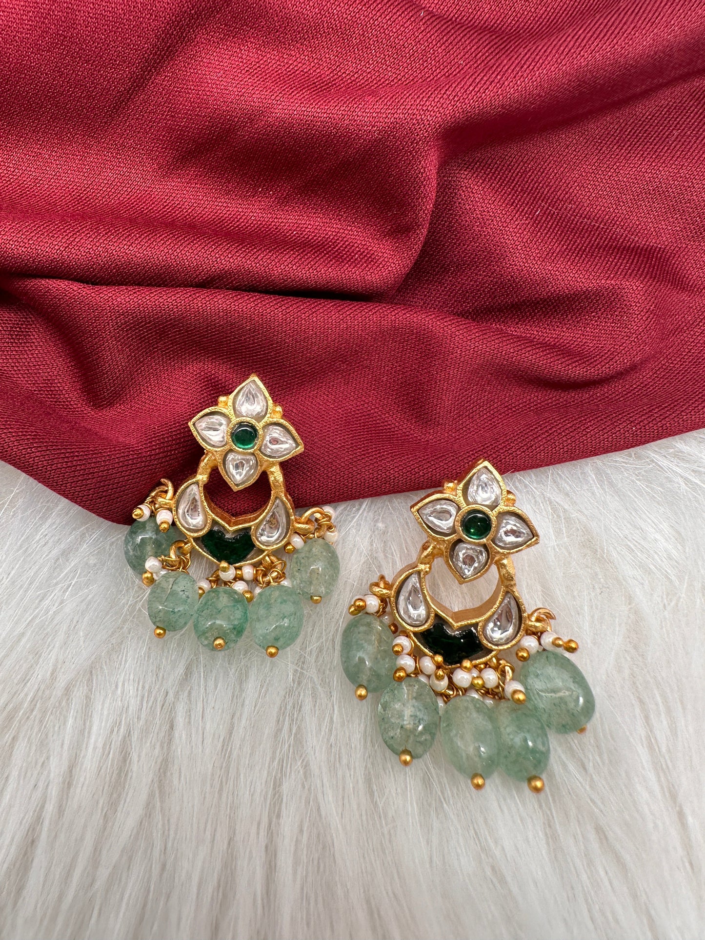 Jadau Kundan Dainty Earrings