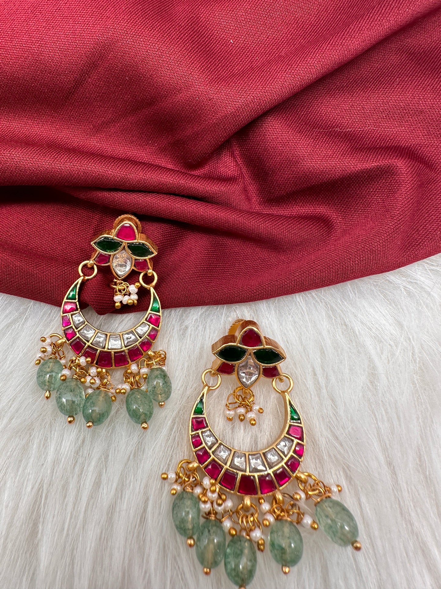 Jadau Kundan ChandbaI Earrings