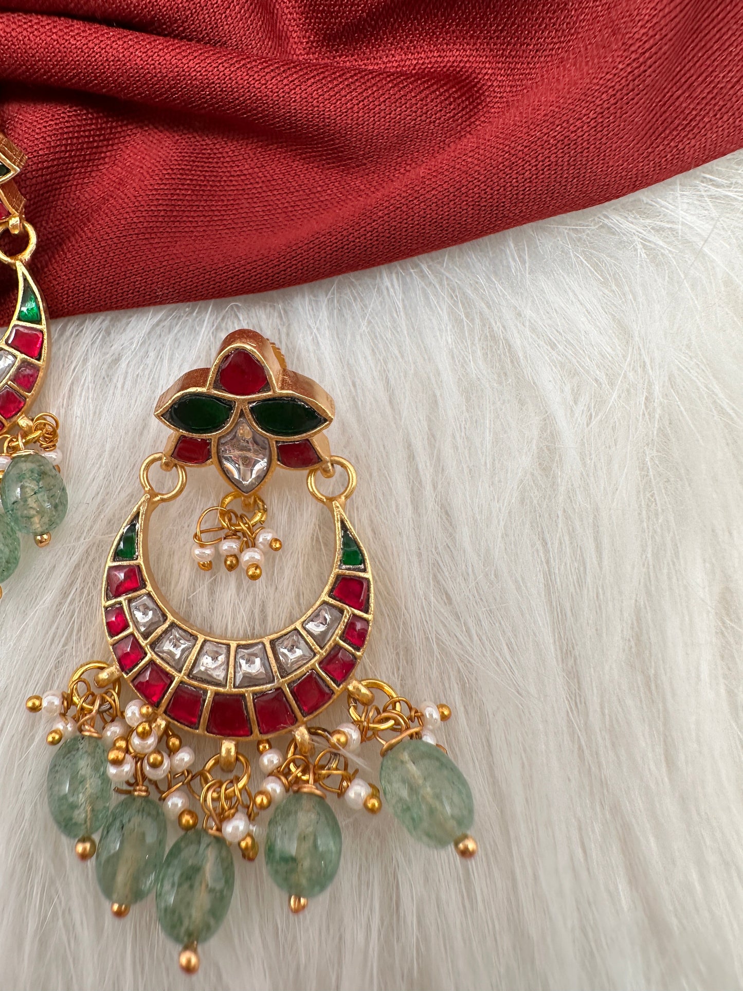 Jadau Kundan ChandbaI Earrings