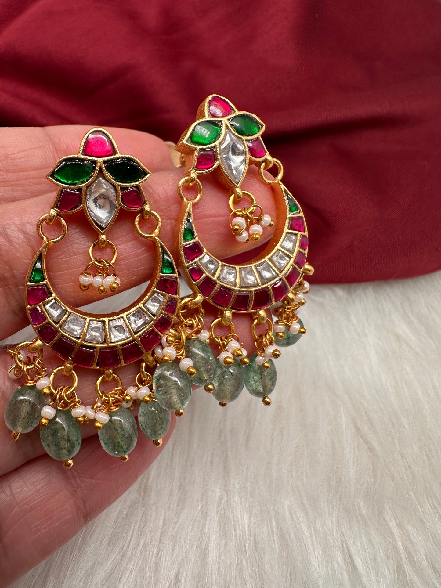 Jadau Kundan ChandbaI Earrings