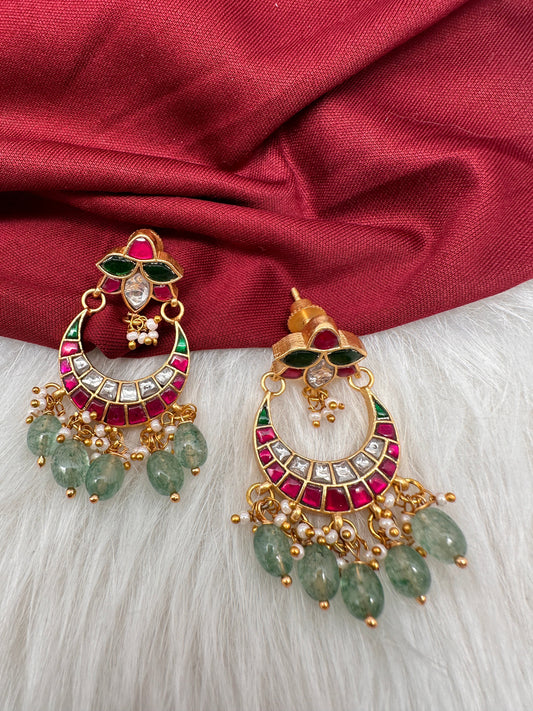 Jadau Kundan ChandbaI Earrings