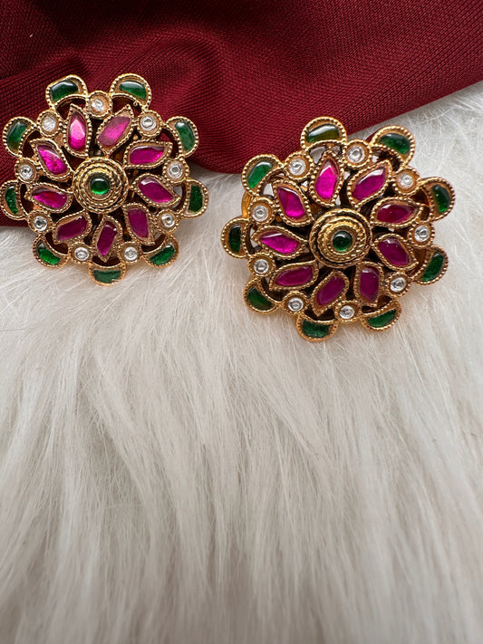 Jadau Kundan Stud Earrings