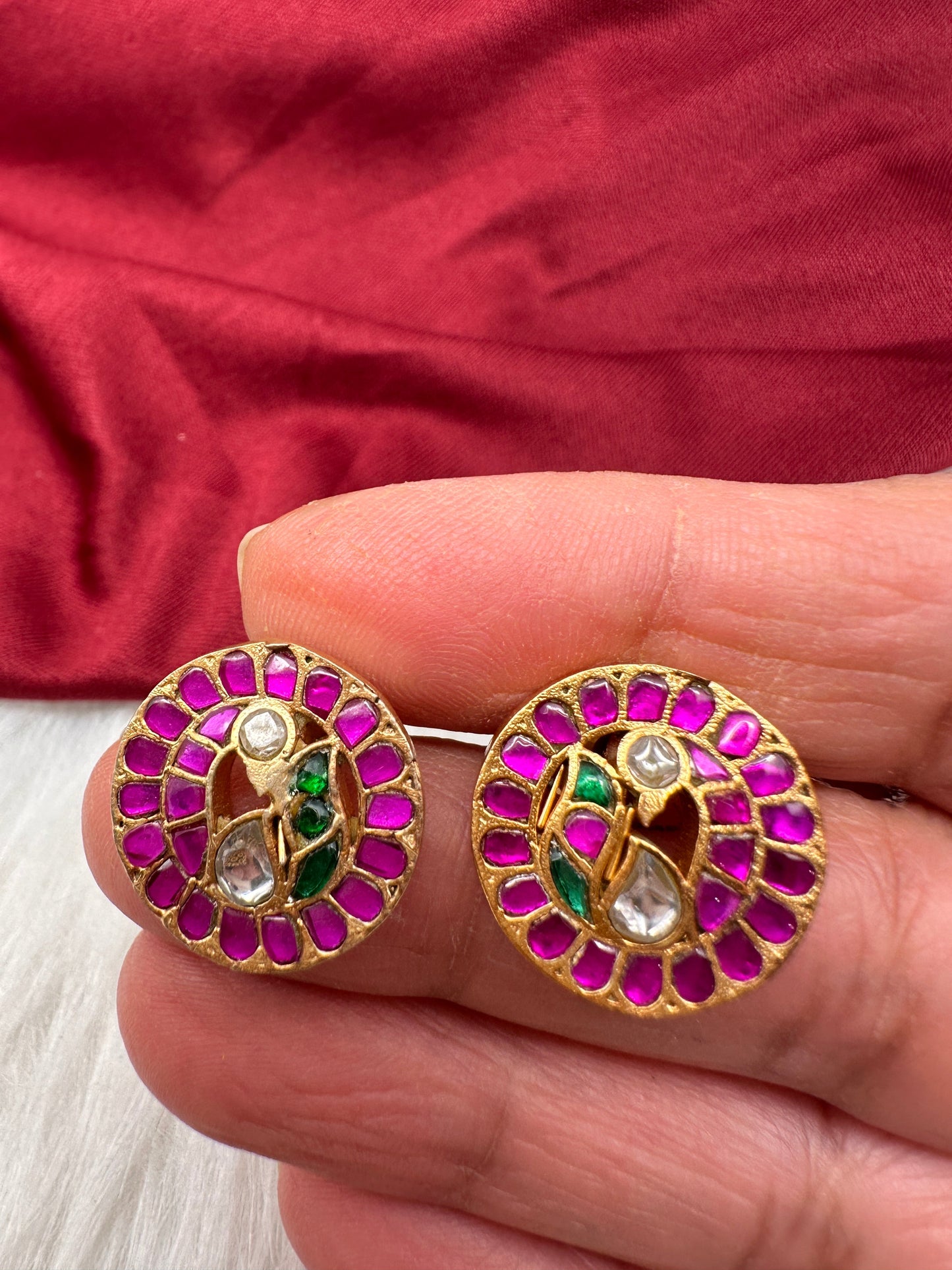 Jadau Kundan Small Stud Earrings