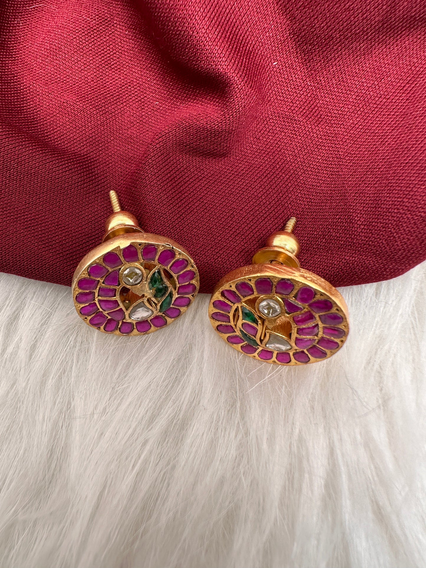 Jadau Kundan Small Stud Earrings