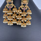 Matte Goddess Lakshmi Jhumka Earrings