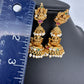 Matte Goddess Lakshmi Jhumka Earrings