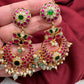 Jadau Kundan Chandbali Earrings