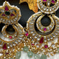 Jadau Kundan Statement Chandbali Earrings