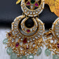 Jadau Kundan Statement Chandbali Earrings