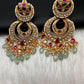 Jadau Kundan Statement Chandbali Earrings