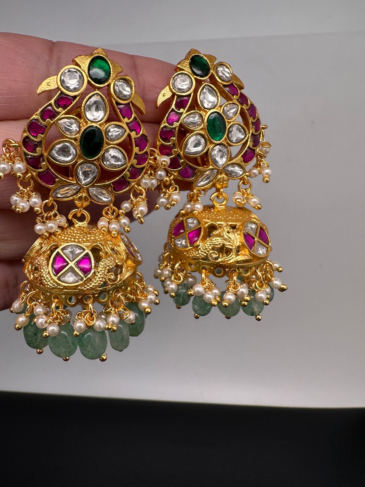 Jadau Kundan Jhumka Earrings