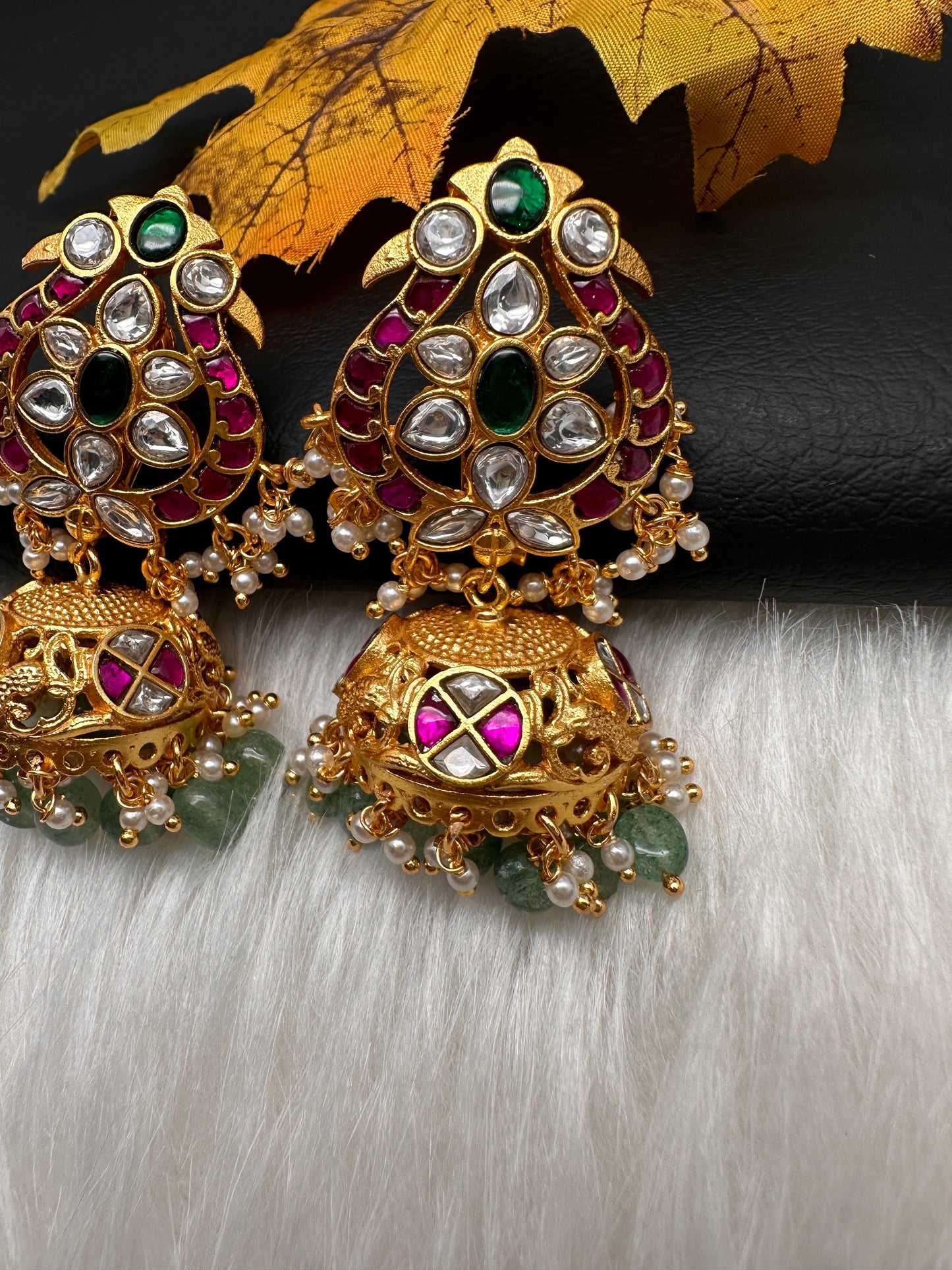 Jadau Kundan Jhumka Earrings