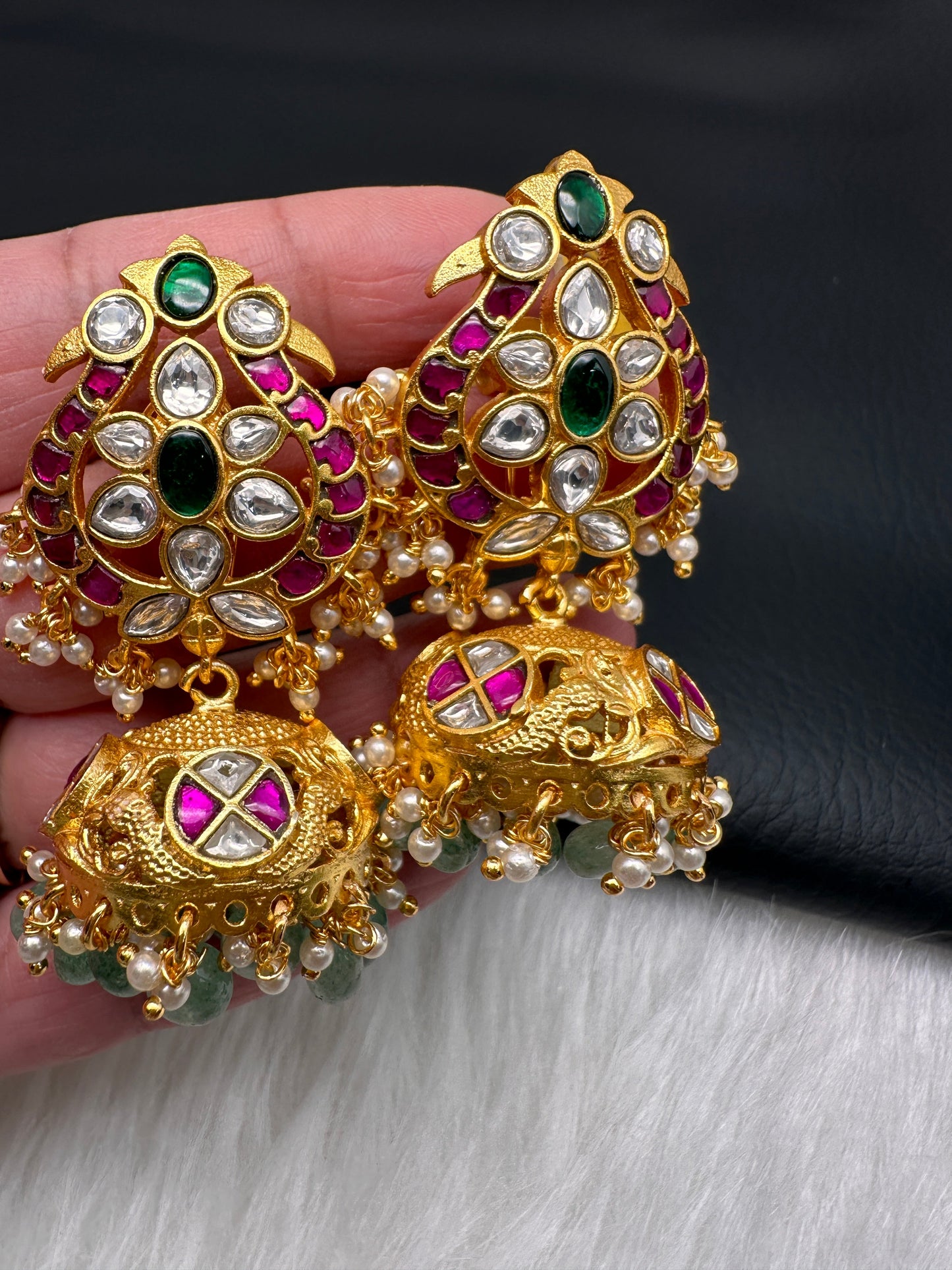 Jadau Kundan Jhumka Earrings