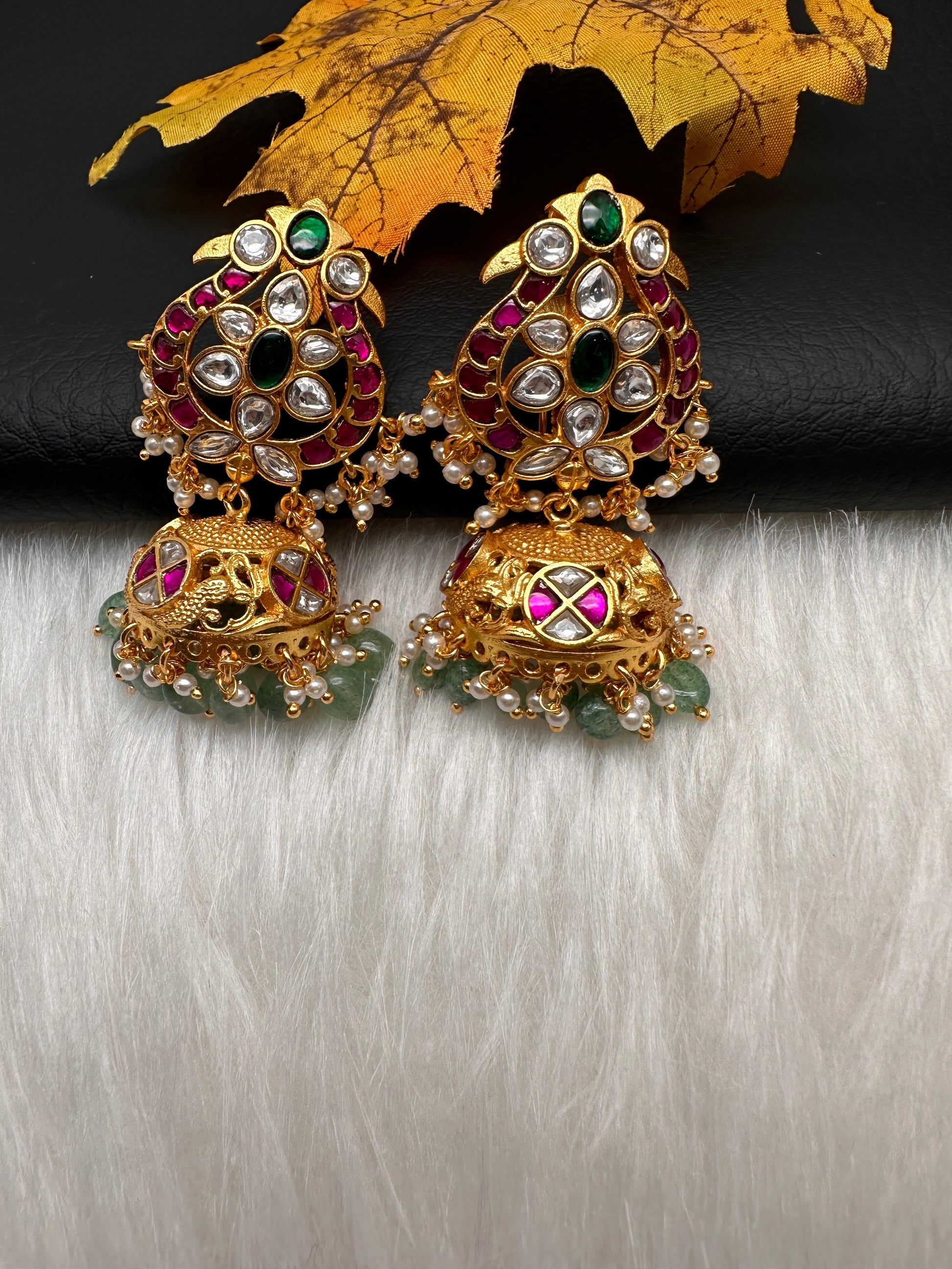 Jadau Kundan Jhumka Earrings