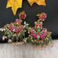 Red Jadau Kundan Chandballi Earrings