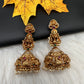 Matte Nakshi Goddess Lakshmi Jhumka Earrings