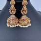 Matte Nakshi Goddess Lakshmi Jhumka Earrings