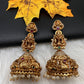 Matte Nakshi Goddess Lakshmi Jhumka Earrings