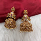 Matte Nakshi Goddess Lakshmi Jhumka Earrings