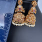 Matte Nakshi Goddess Lakshmi Jhumka Earrings