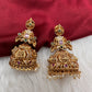 Matte Nakshi Goddess Lakshmi Jhumka Earrings