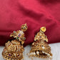 Matte Nakshi Goddess Lakshmi Jhumka Earrings