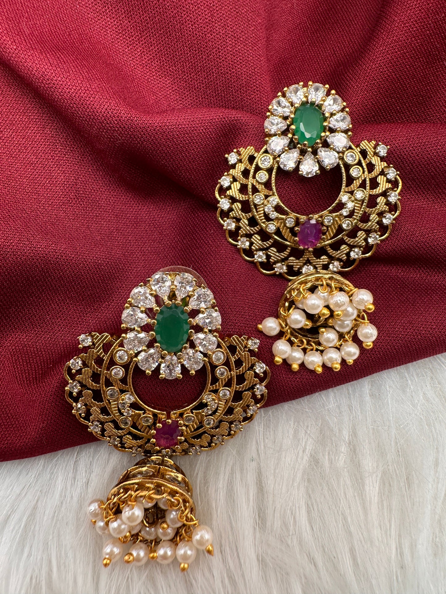 Matte Jhumka Earrings