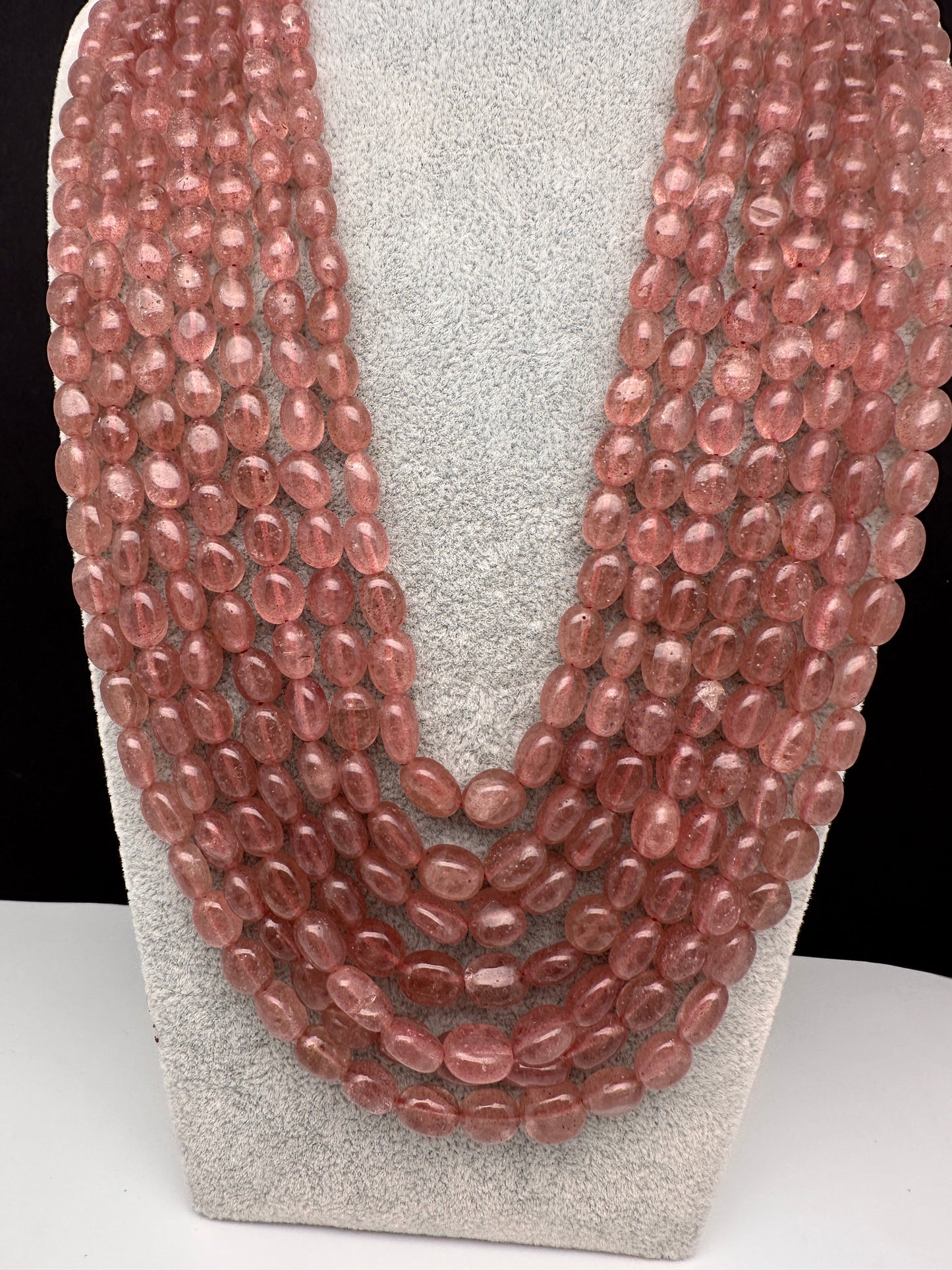 Cherry Quartz Beads Necklace