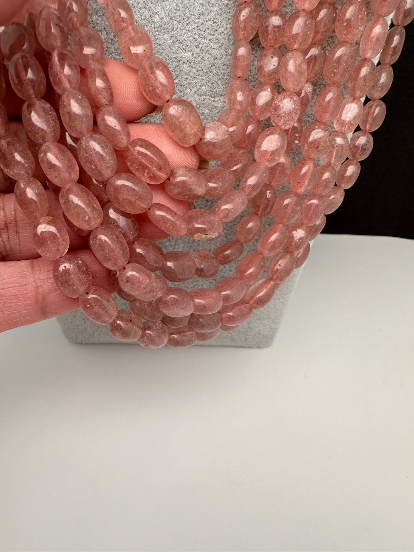 Cherry Quartz Beads Necklace